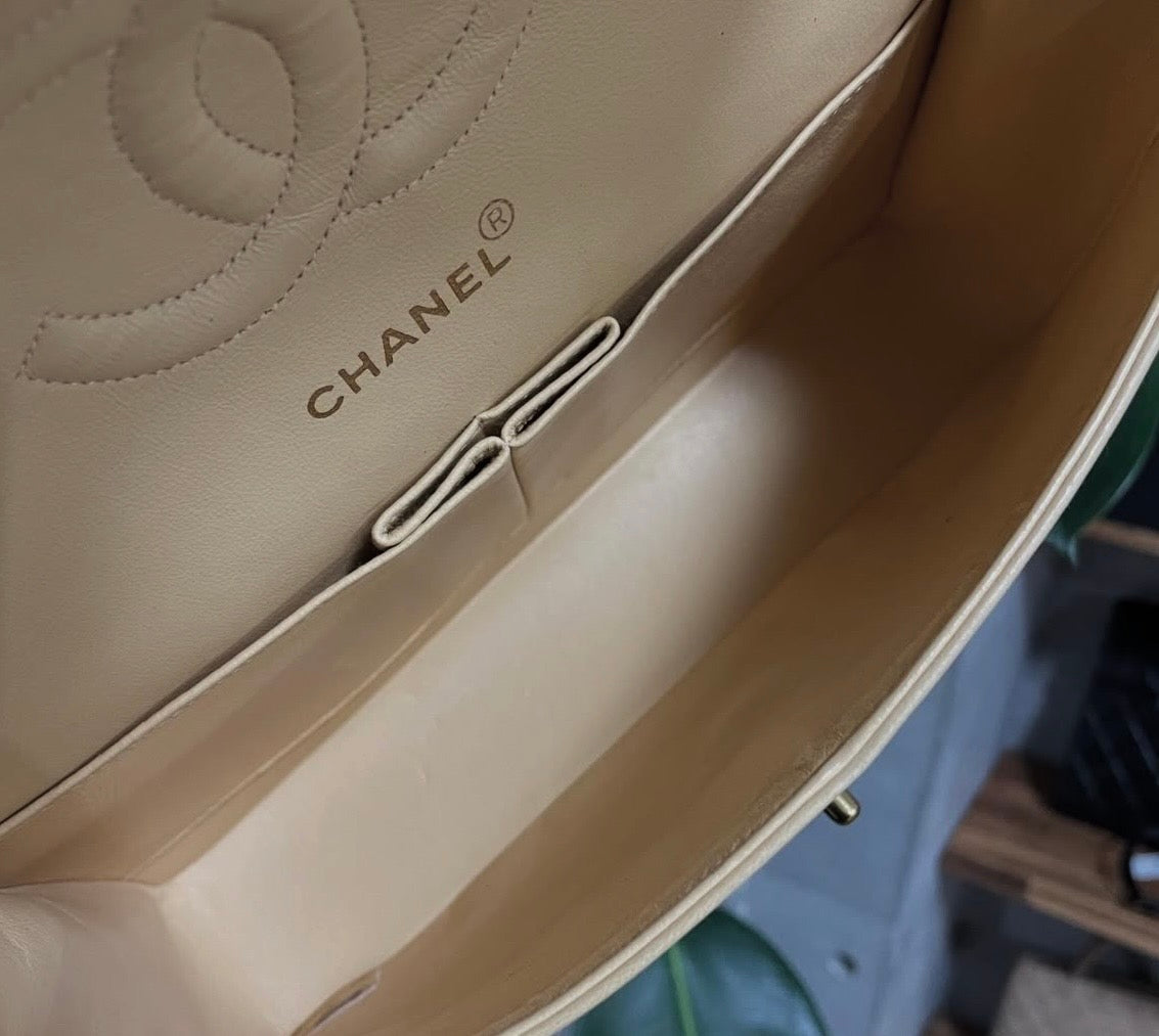 Chanel Classic Double Flap Bag in Beige (2006-2008)