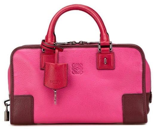 Loewe Amazona 28 — Pink/Red/Wine Leather