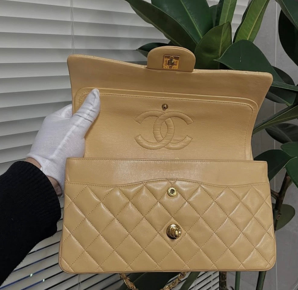 Chanel Classic Double Flap Bag in Beige (2006-2008)